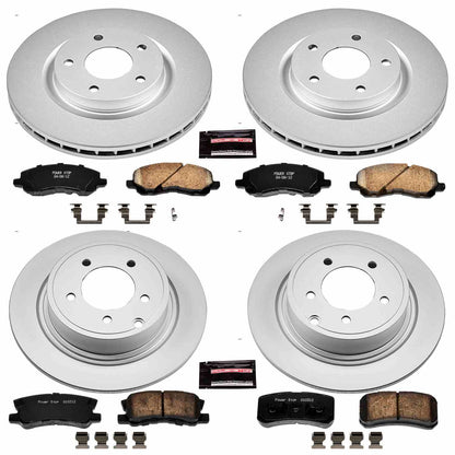 PowerStop Power Stop 11-14 Chrysler 200 Front & Rear Z17 Evolution Geomet Coated Brake Kit CRK2848