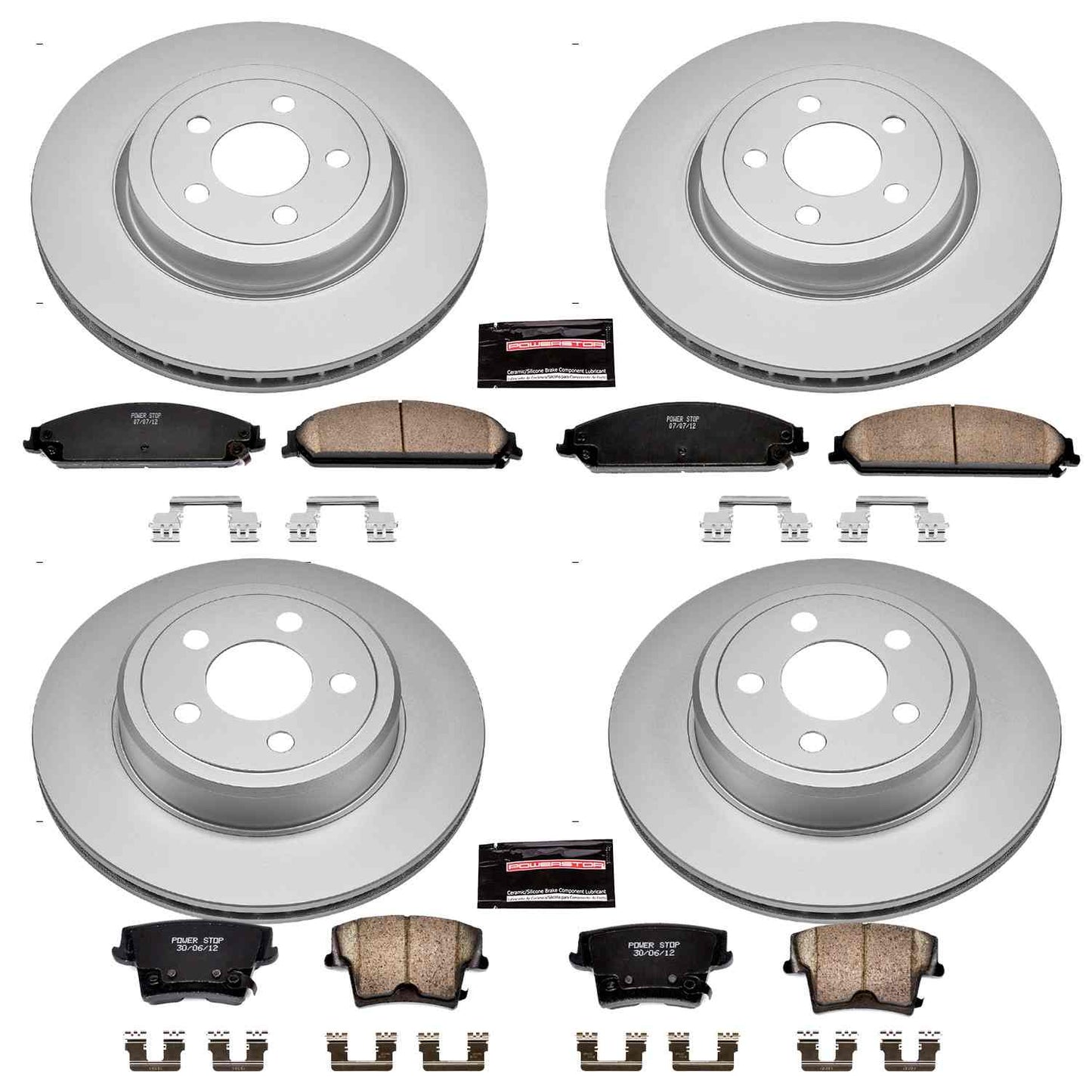 PowerStop Power Stop 05-18 Chrysler 300 Front & Rear Z17 Evolution Geomet Coated Brake Kit CRK2853