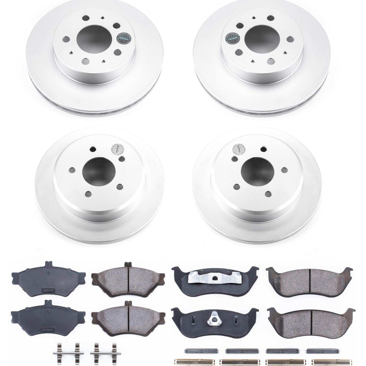 PowerStop Power Stop 96-97 Ford Crown Victoria Front & Rear Z17 Evolution Geomet Coated Brake Kit CRK2859