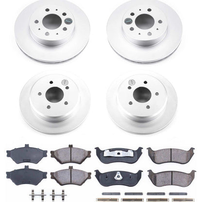 PowerStop Power Stop 96-97 Ford Crown Victoria Front & Rear Z17 Evolution Geomet Coated Brake Kit CRK2859