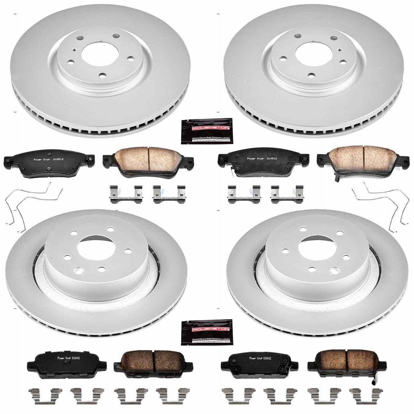 PowerStop Power Stop 07-08 Infiniti G35 Front & Rear Z17 Evolution Geomet Coated Brake Kit CRK2862
