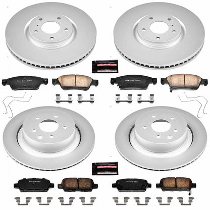 PowerStop Power Stop 07-08 Infiniti G35 Front & Rear Z17 Evolution Geomet Coated Brake Kit CRK2862