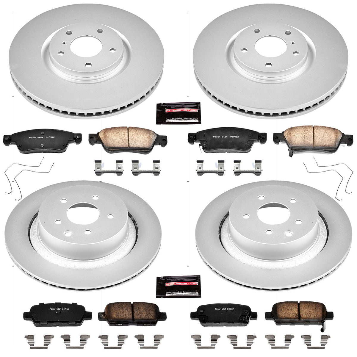 PowerStop Power Stop 07-08 Infiniti G35 Front & Rear Z17 Evolution Geomet Coated Brake Kit CRK2862