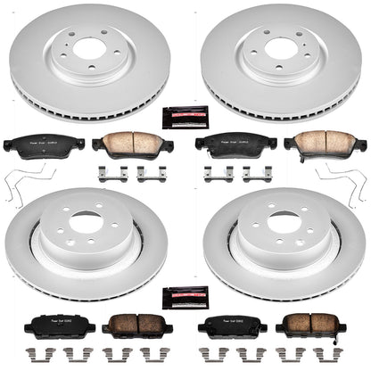 PowerStop Power Stop 07-08 Infiniti G35 Front & Rear Z17 Evolution Geomet Coated Brake Kit CRK2862