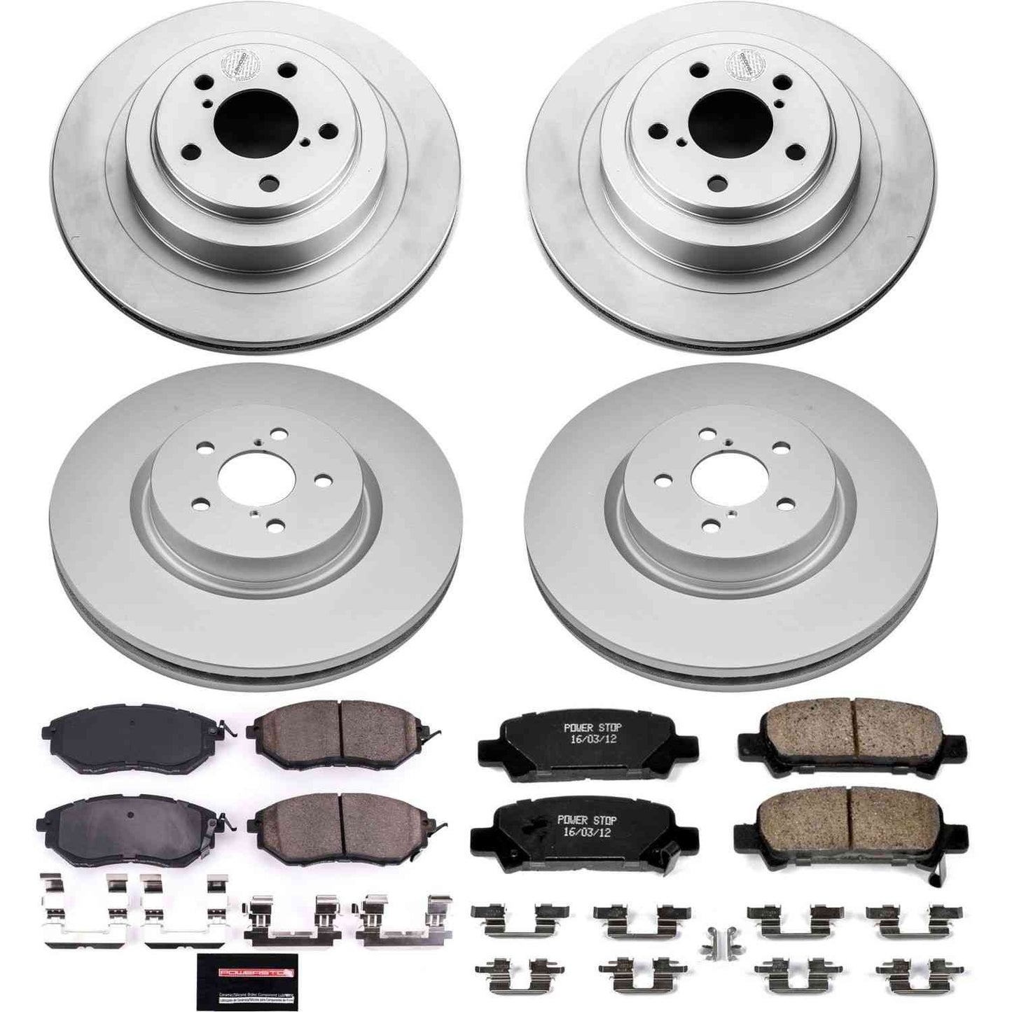 PowerStop Power Stop 05-09 Subaru Legacy Front & Rear Z17 Evolution Geomet Coated Brake Kit CRK286
