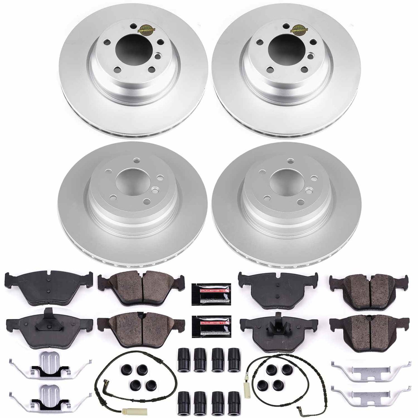 PowerStop Power Stop 2006 BMW 330i Front & Rear Z23 Evolution Sport Coated Brake Kit CRK2886