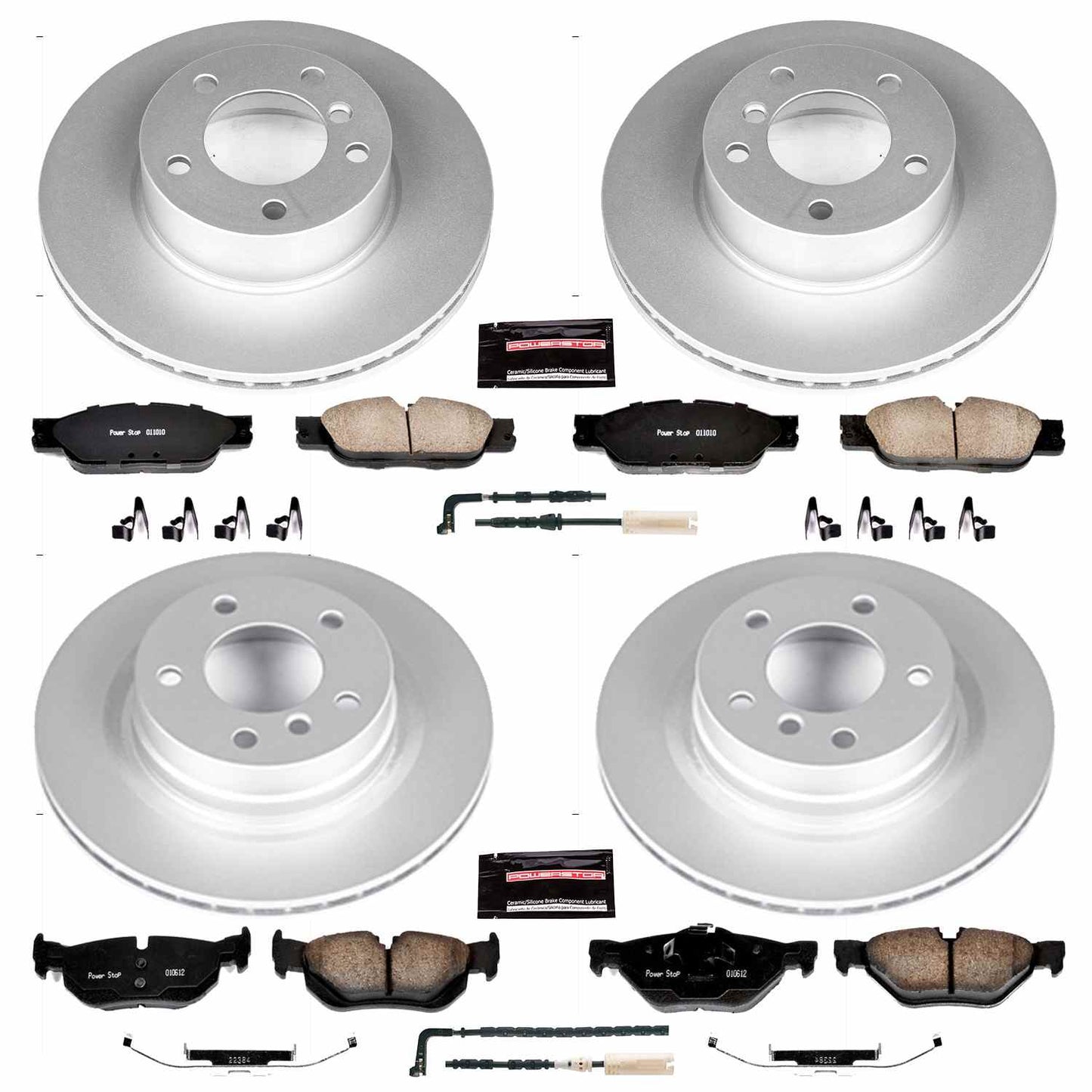 PowerStop Power Stop 2006 BMW 325i Front & Rear Z23 Evolution Sport Coated Brake Kit CRK2890
