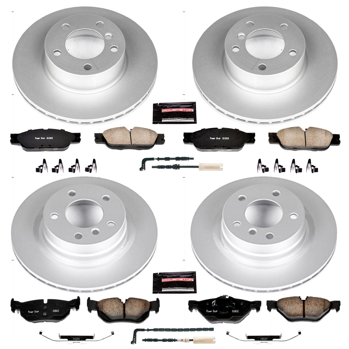 PowerStop Power Stop 2006 BMW 325i Front & Rear Z23 Evolution Sport Coated Brake Kit CRK2890