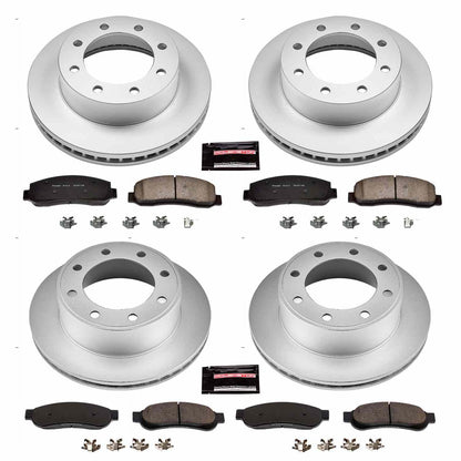 PowerStop Power Stop 07-08 Ford F-250 Super Duty Front & Rear Z17 Evolution Geomet Coated Brake Kit CRK2895