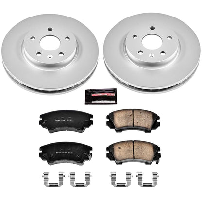 PowerStop Power Stop 2017 Buick Regal Front Z17 Evolution Geomet Coated Brake Kit CRK3031