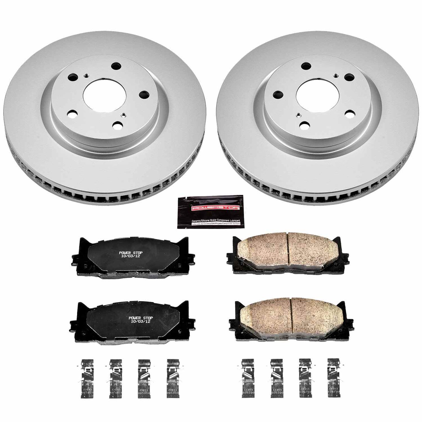 PowerStop Power Stop 13-18 Lexus ES300h Front Z17 Evolution Geomet Coated Brake Kit CRK3053