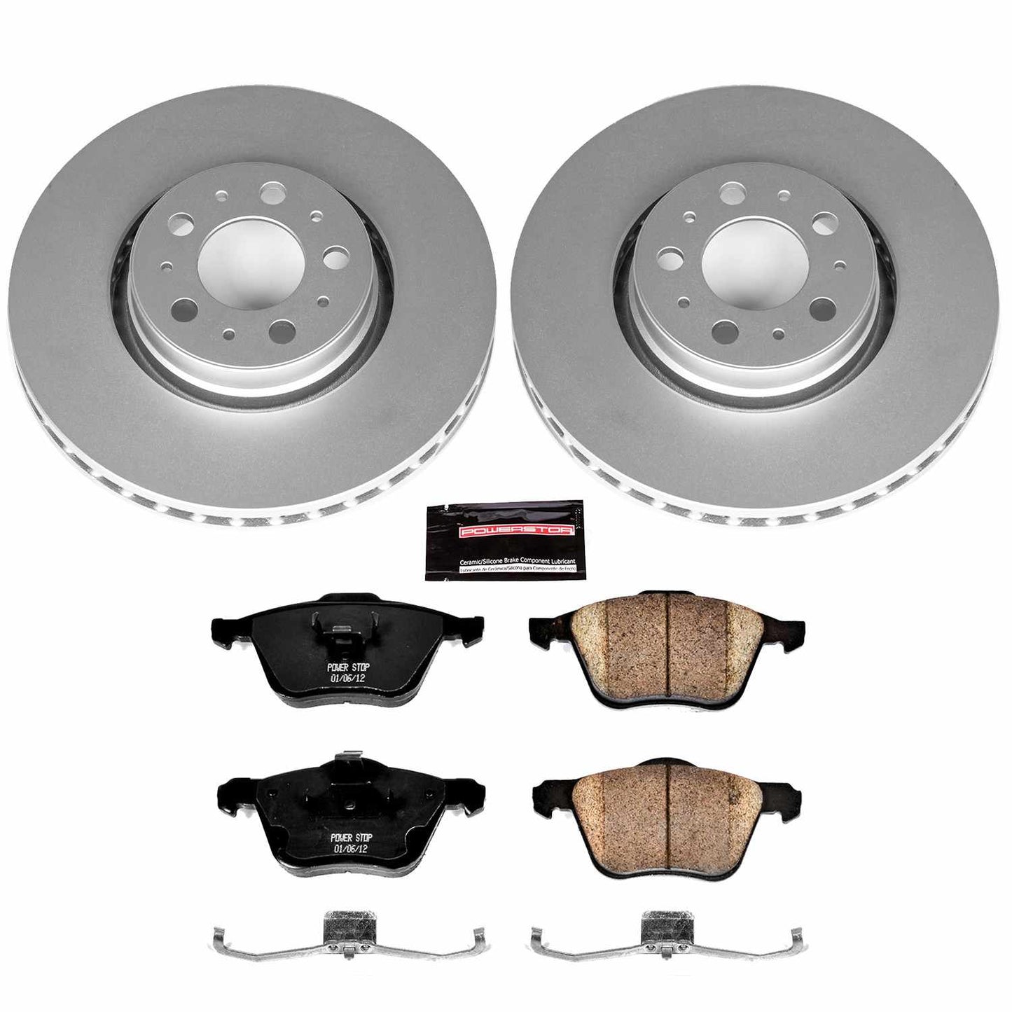 PowerStop Power Stop 08-09 Volvo S60 Front Z23 Evolution Sport Coated Brake Kit CRK3063