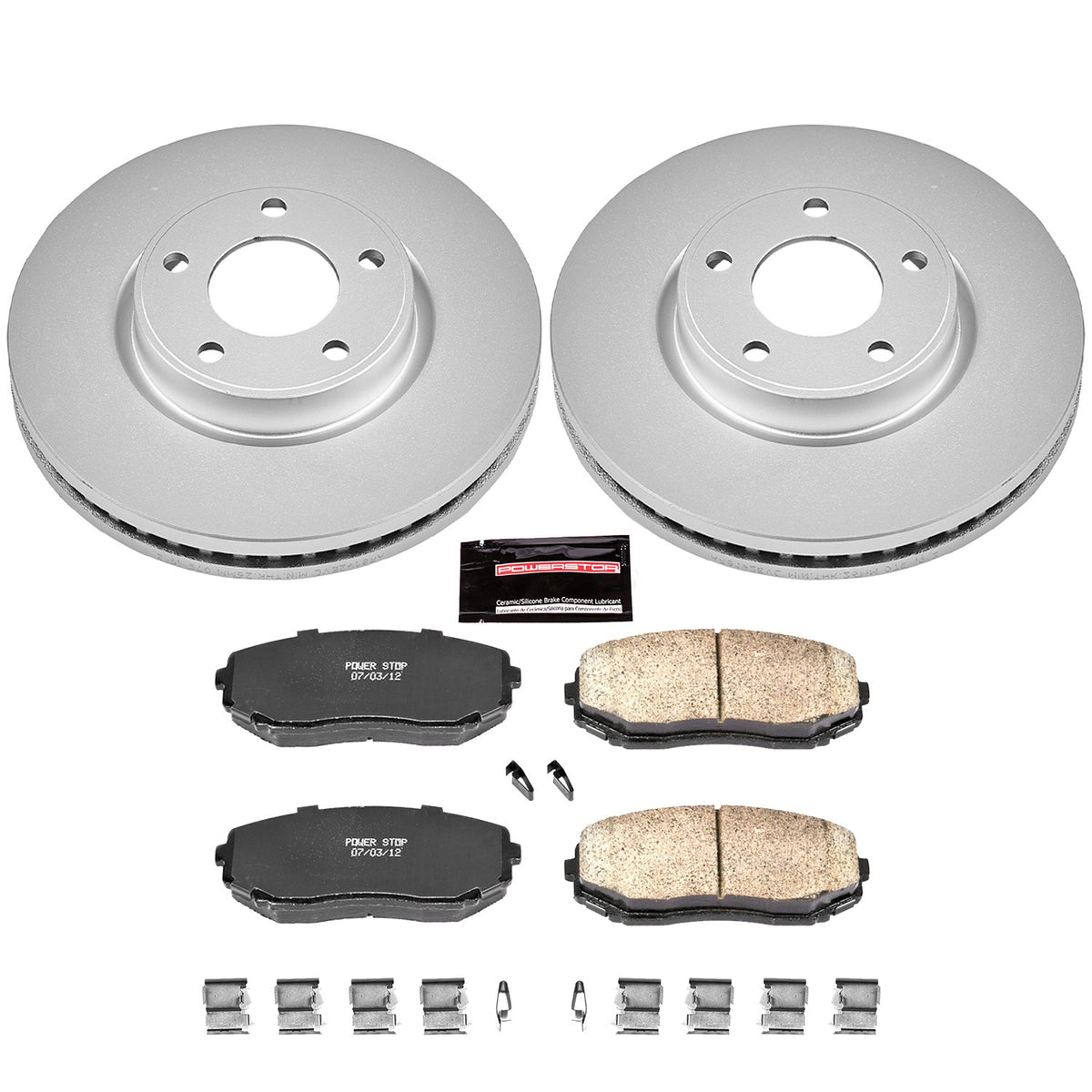 PowerStop Power Stop 07-09 Ford Edge Front Z17 Evolution Geomet Coated Brake Kit CRK3071