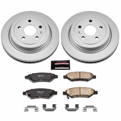 PowerStop Power Stop 08-14 Cadillac CTS Rear Z17 Evolution Geomet Coated Brake Kit CRK3072