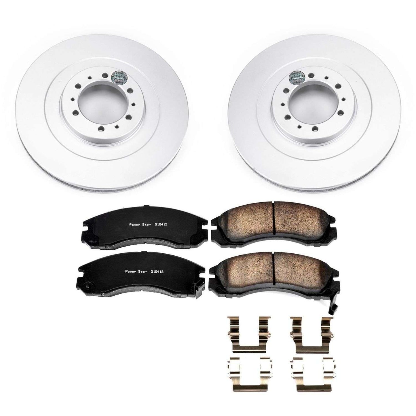 PowerStop Power Stop 00-04 Mitsubishi Montero Sport Front Z17 Evolution Geomet Coated Brake Kit CRK3091