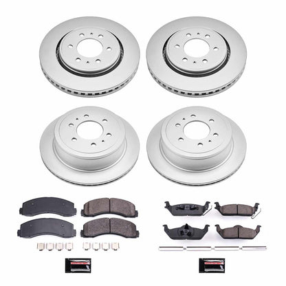 PowerStop Power Stop 10-11 Ford F-150 Front & Rear Z17 Evolution Geomet Coated Brake Kit CRK3166