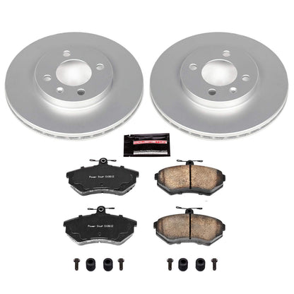 PowerStop Power Stop 95-02 Volkswagen Cabrio Front Z23 Evolution Sport Coated Brake Kit CRK374