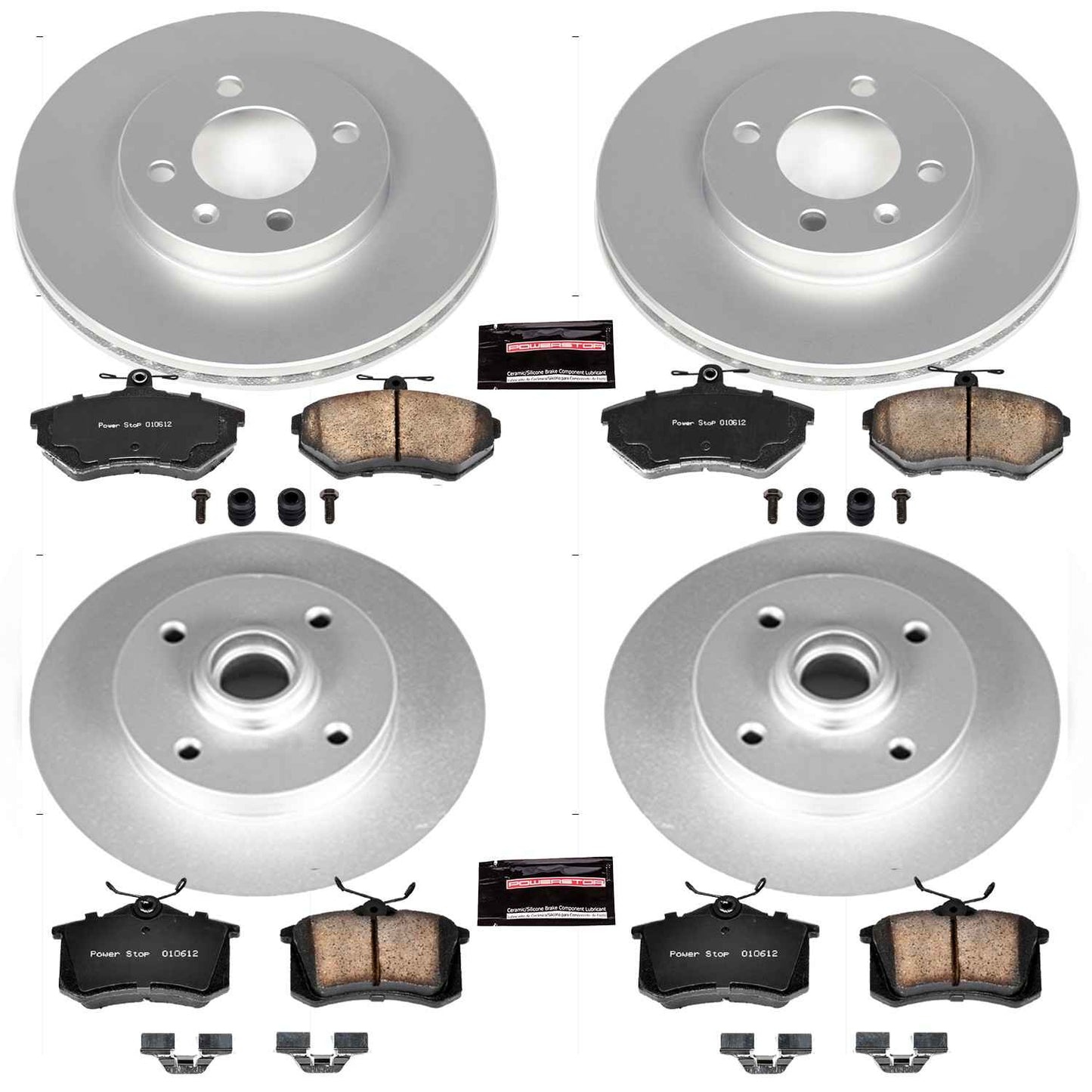 PowerStop Power Stop 99-02 Volkswagen Cabrio Front & Rear Z23 Evolution Sport Coated Brake Kit CRK375