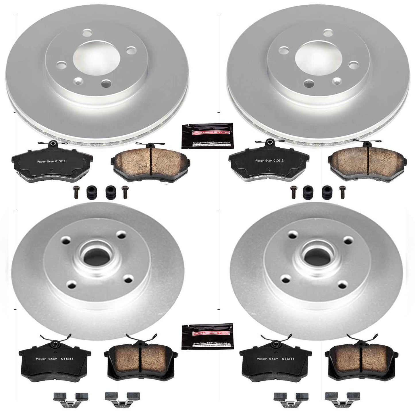 PowerStop Power Stop 95-97 Volkswagen Passat Front & Rear Z23 Evolution Sport Coated Brake Kit CRK376