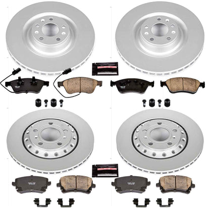 PowerStop Power Stop 03-10 Audi A8 Quattro Front & Rear Z23 Evolution Sport Coated Brake Kit CRK4008