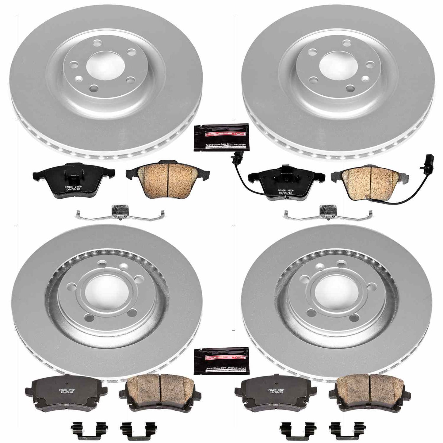 PowerStop Power Stop 04-09 Audi S4 Front & Rear Z23 Evolution Sport Coated Brake Kit CRK4010