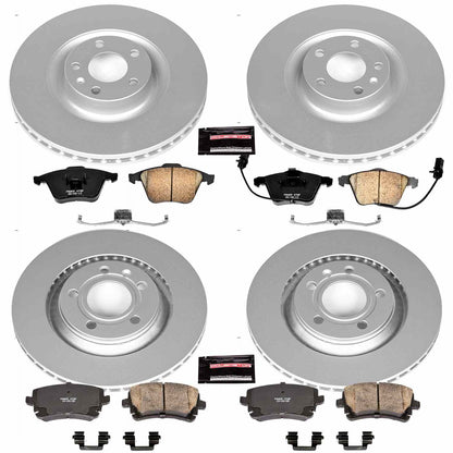 PowerStop Power Stop 04-09 Audi S4 Front & Rear Z23 Evolution Sport Coated Brake Kit CRK4010