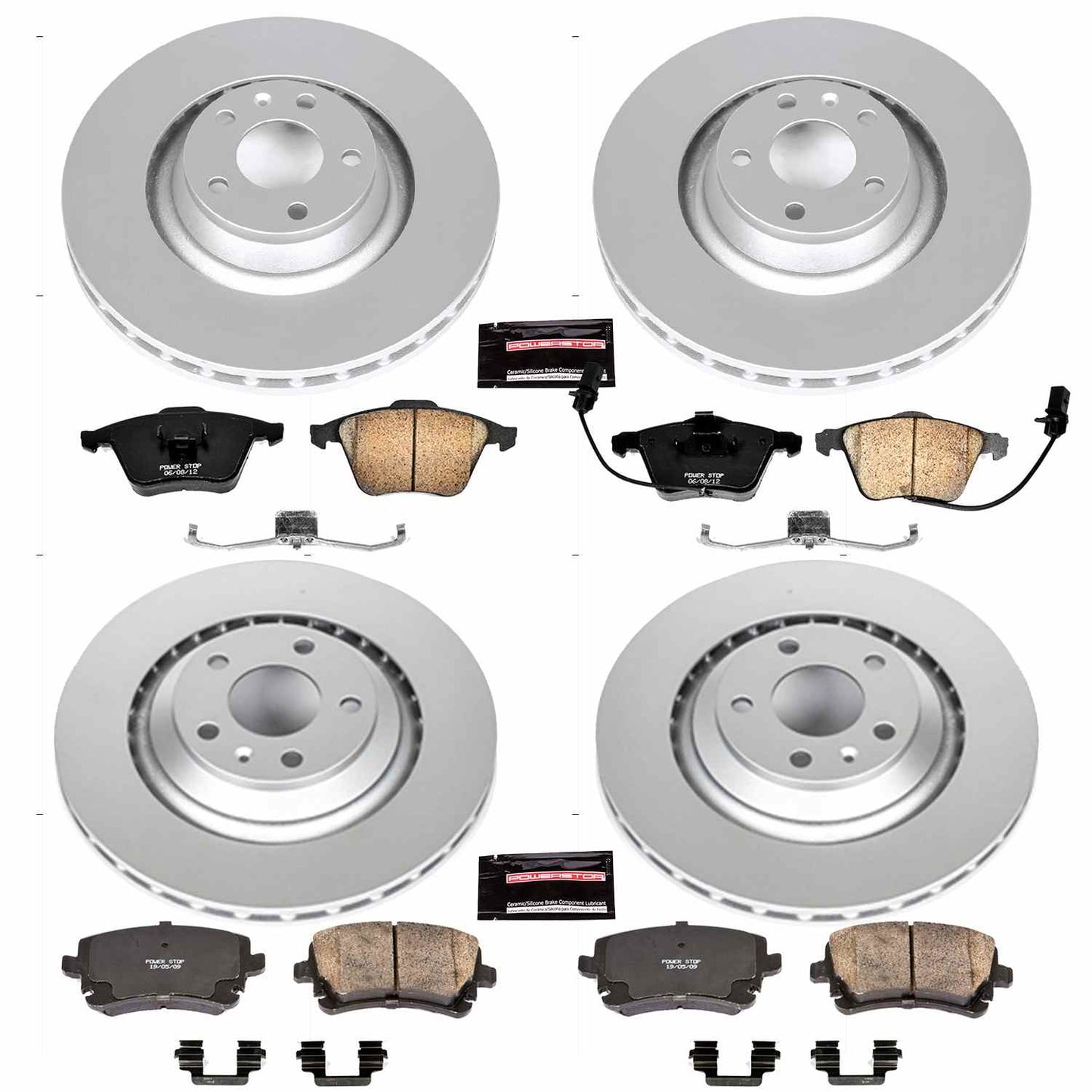 PowerStop Power Stop 05-11 Audi A6 Quattro Front & Rear Z23 Evolution Sport Coated Brake Kit CRK4013