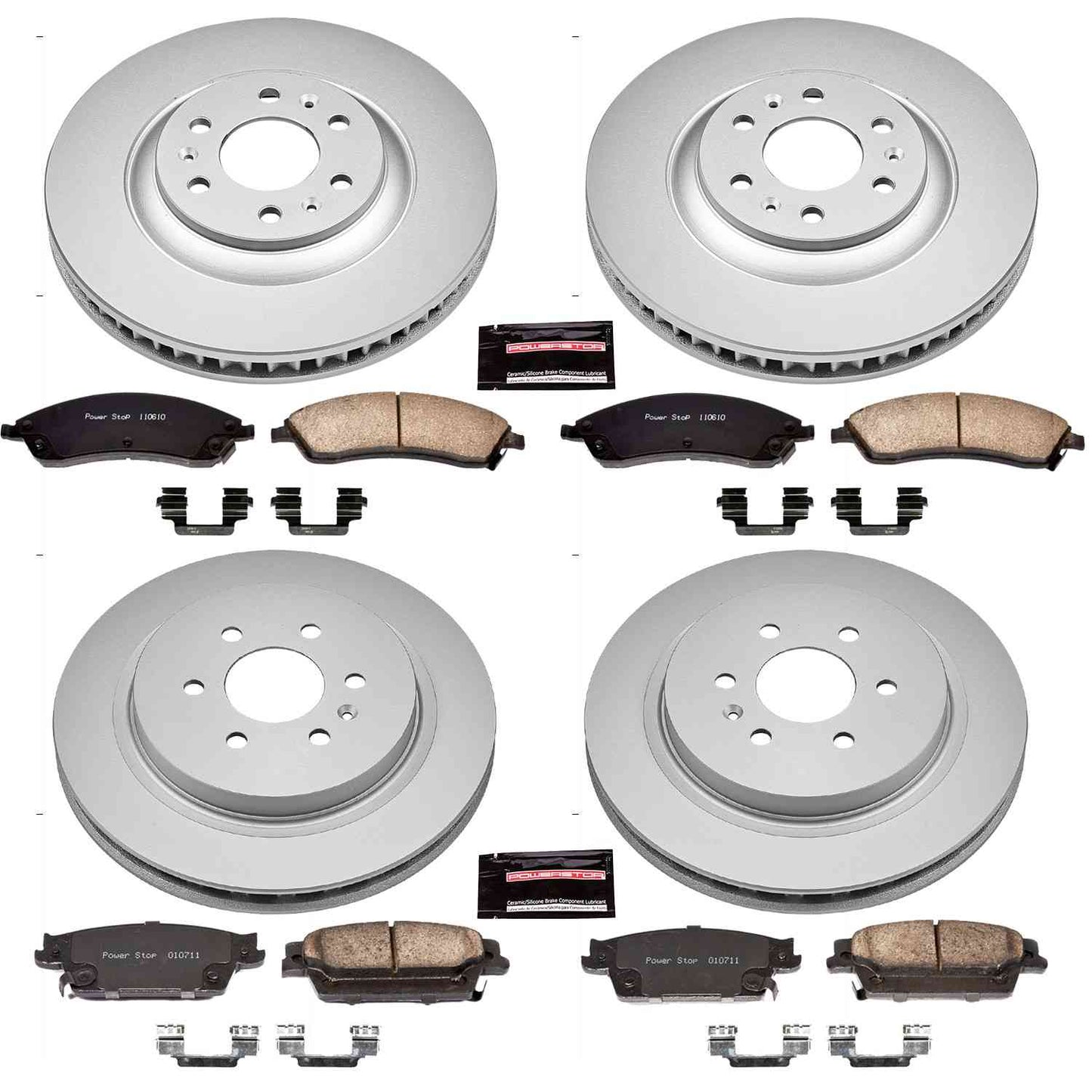 PowerStop Power Stop 04-09 Cadillac SRX Front & Rear Z17 Evolution Geomet Coated Brake Kit CRK4014