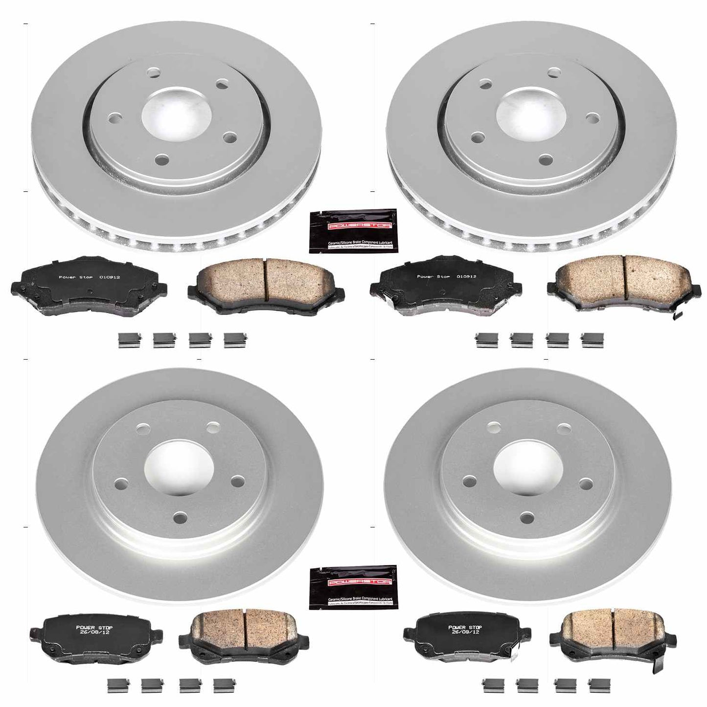 PowerStop Power Stop 08-12 Chrysler Town & Country Front & Rear Z17 Evolution Geomet Coated Brake Kit CRK4015