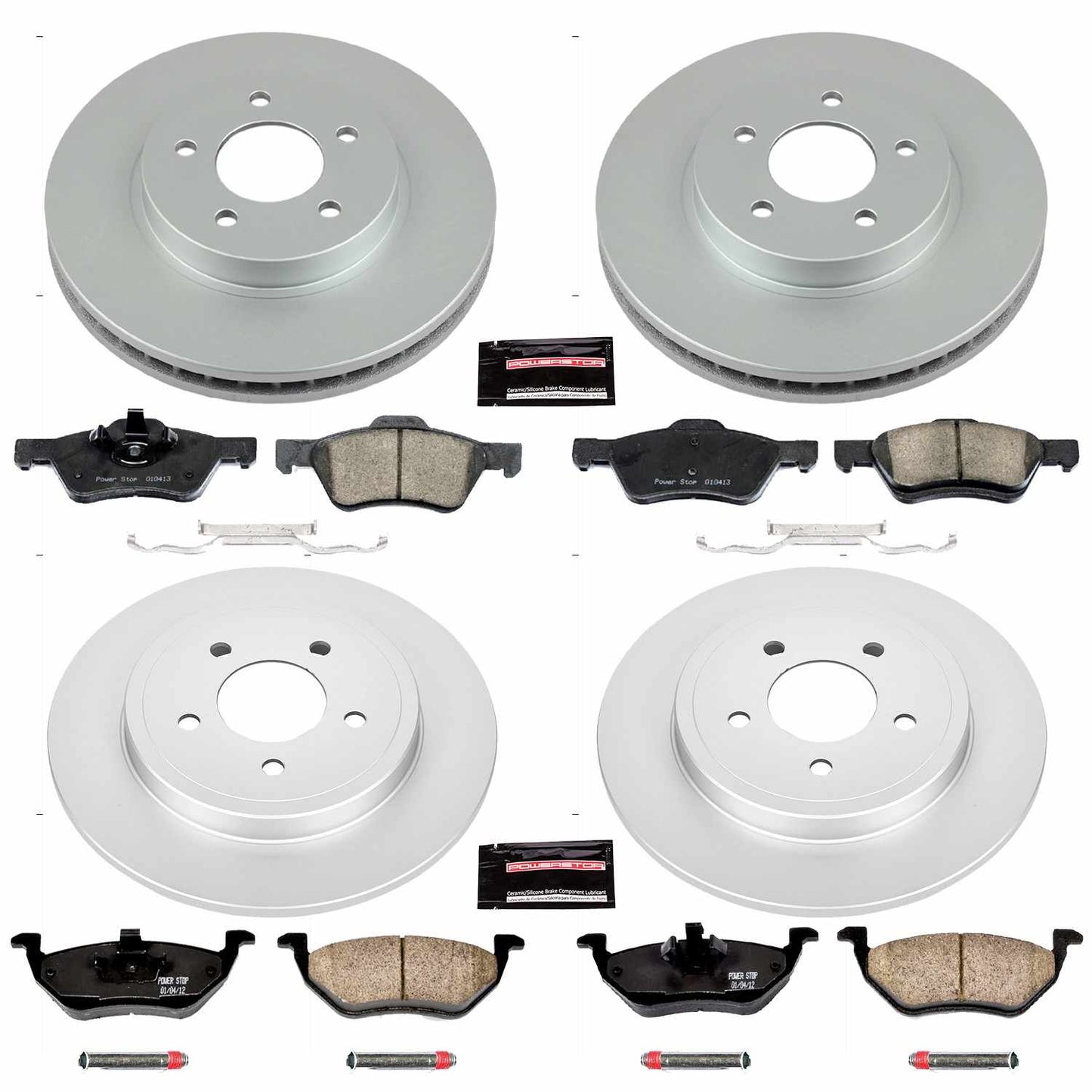 PowerStop Power Stop 2008 Ford Escape Front & Rear Z17 Evolution Geomet Coated Brake Kit CRK4025