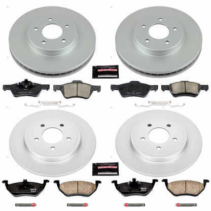 PowerStop Power Stop 2008 Ford Escape Front & Rear Z17 Evolution Geomet Coated Brake Kit CRK4025