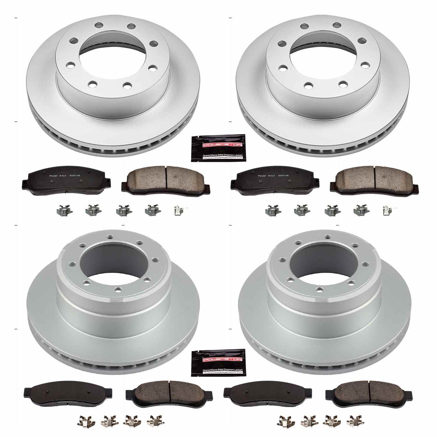 PowerStop Power Stop 05-10 Ford F-350 Super Duty Front & Rear Z17 Evolution Geomet Coated Brake Kit CRK4033