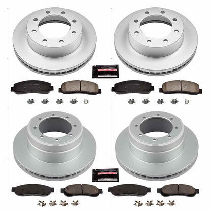PowerStop Power Stop 05-10 Ford F-350 Super Duty Front & Rear Z17 Evolution Geomet Coated Brake Kit CRK4033