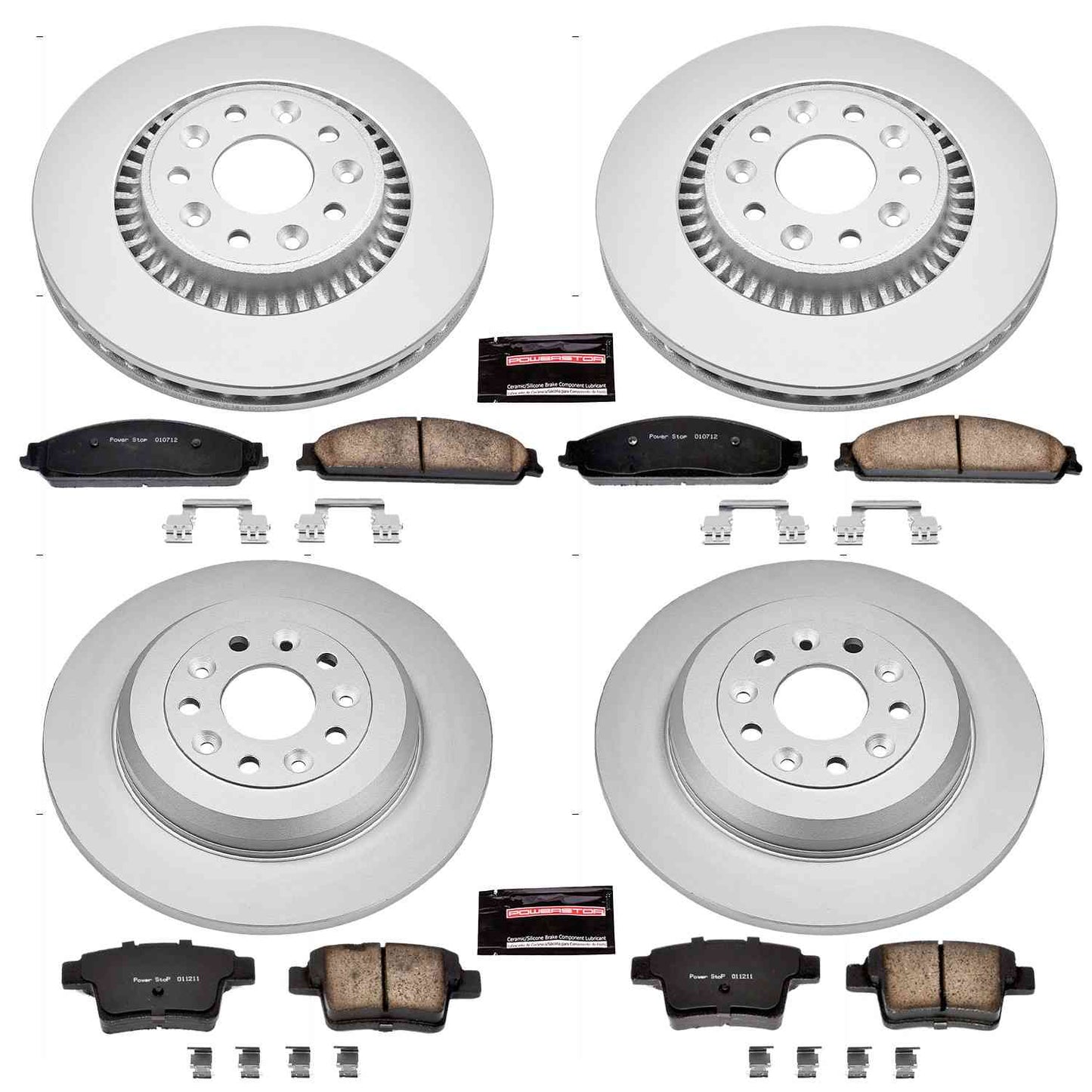 PowerStop Power Stop 05-07 Ford Five Hundred Front & Rear Z17 Evolution Geomet Coated Brake Kit CRK4039