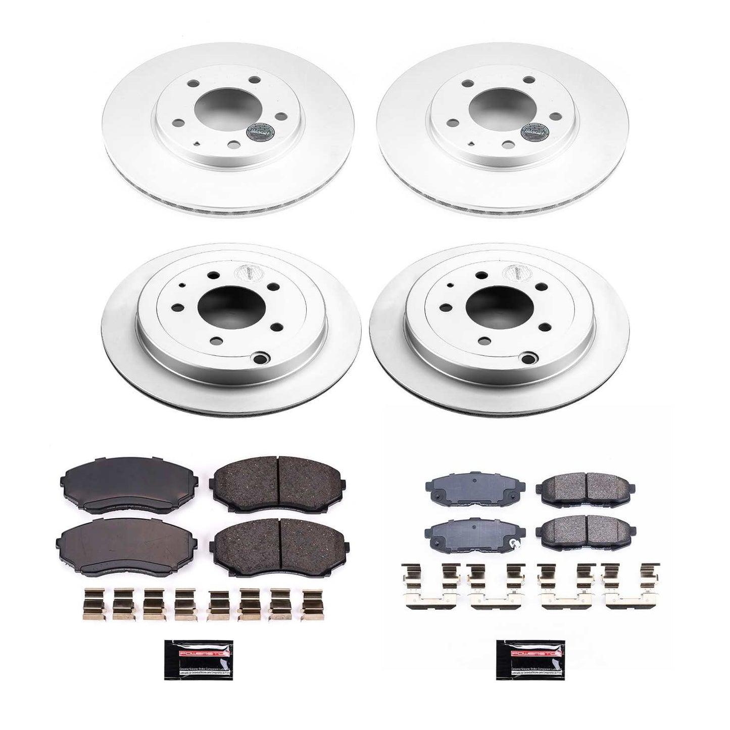 PowerStop Power Stop 04-06 Mazda MPV Front & Rear Z17 Evolution Geomet Coated Brake Kit CRK4041