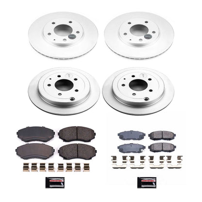 PowerStop Power Stop 04-06 Mazda MPV Front & Rear Z17 Evolution Geomet Coated Brake Kit CRK4041