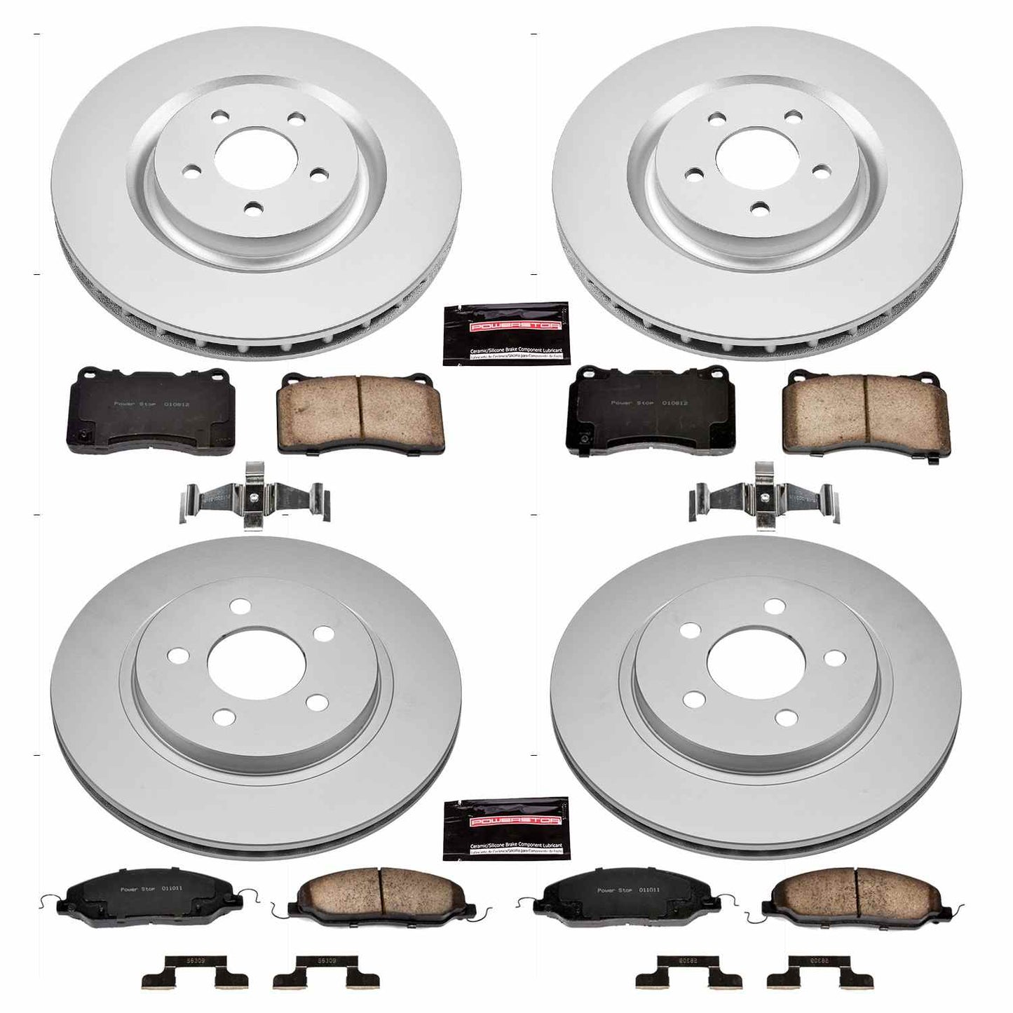 PowerStop Power Stop 07-11 Ford Mustang Front & Rear Z17 Evolution Geomet Coated Brake Kit CRK4042