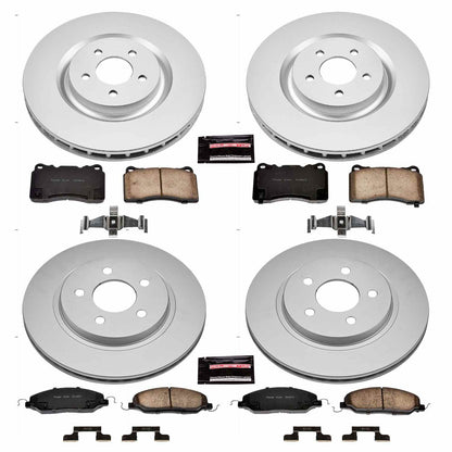 PowerStop Power Stop 07-11 Ford Mustang Front & Rear Z17 Evolution Geomet Coated Brake Kit CRK4042