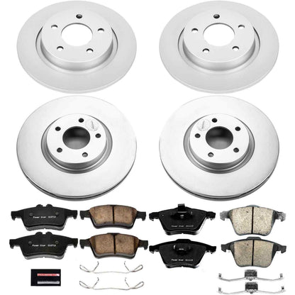 PowerStop Power Stop 07-13 Mazda 3 Front & Rear Z17 Evolution Geomet Coated Brake Kit CRK4056