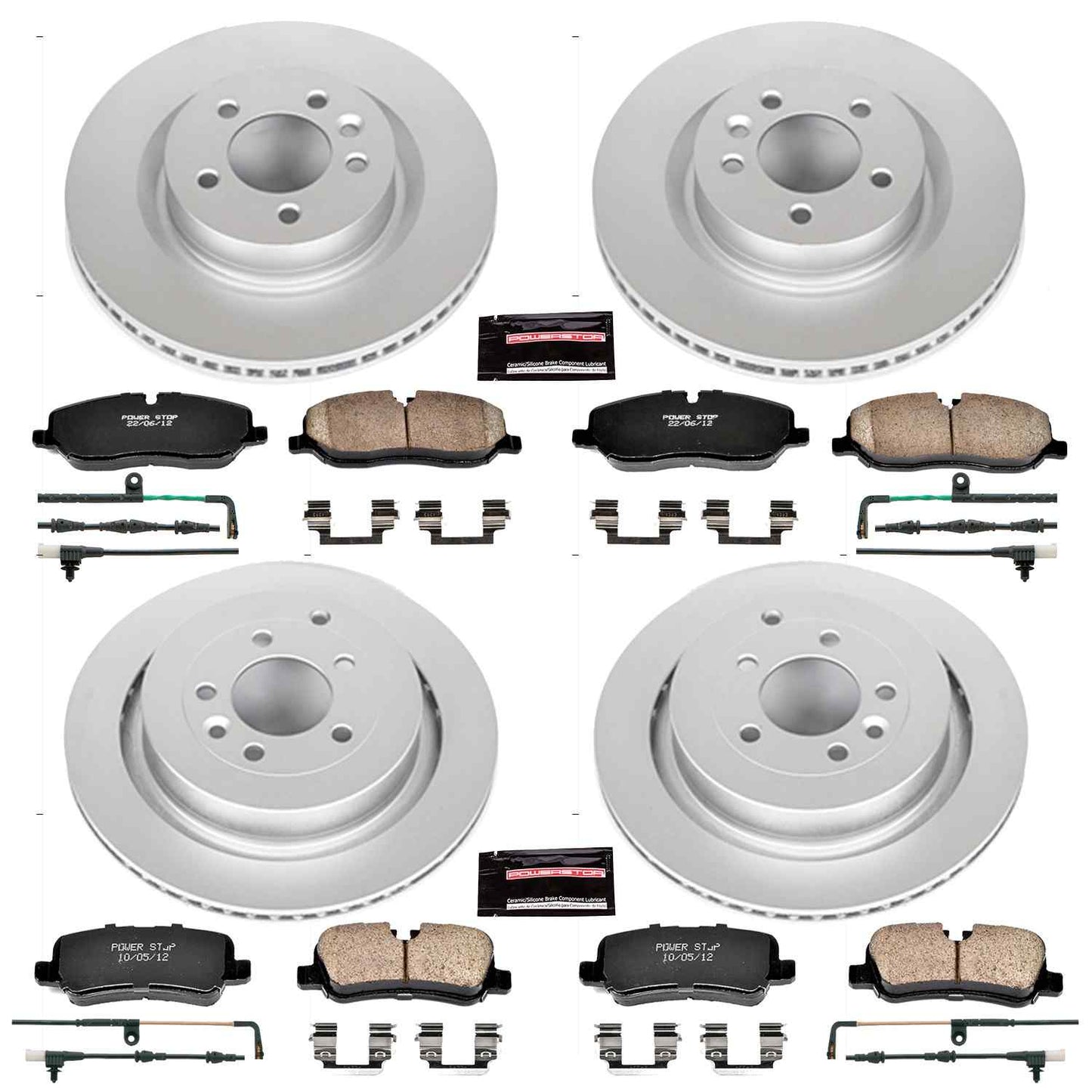 PowerStop Power Stop 05-09 Land Rover LR3 Front & Rear Z23 Evolution Sport Coated Brake Kit CRK4059
