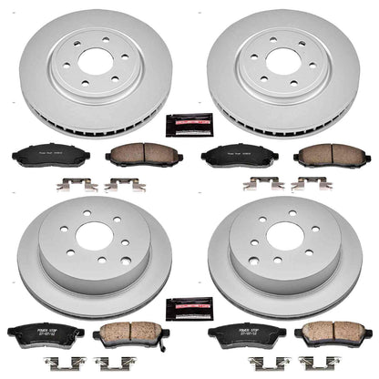 PowerStop Power Stop 05-18 Nissan Frontier Front & Rear Z17 Evolution Geomet Coated Brake Kit CRK4062