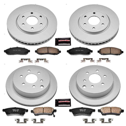 PowerStop Power Stop 05-18 Nissan Frontier Front & Rear Z17 Evolution Geomet Coated Brake Kit CRK4063
