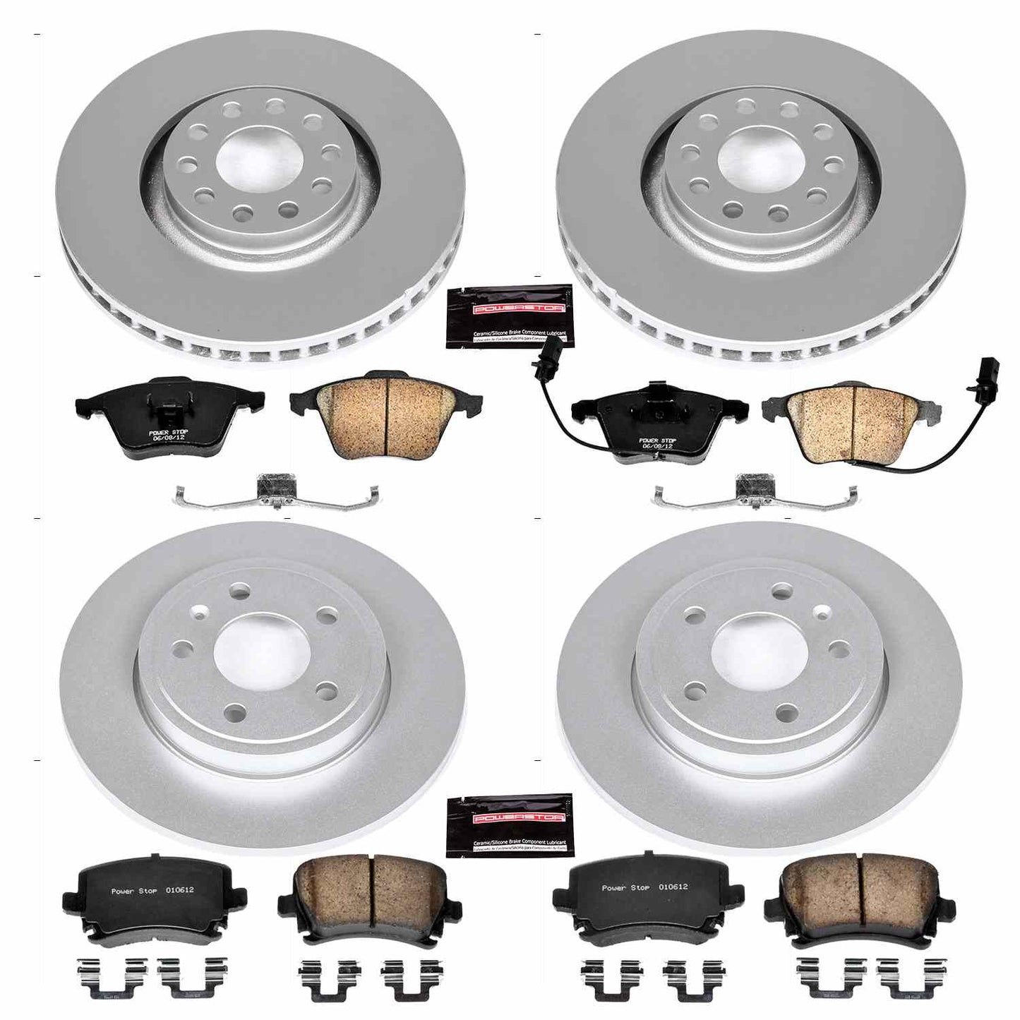 PowerStop Power Stop 05-09 Audi A4 Front & Rear Z23 Evolution Sport Coated Brake Kit CRK4065