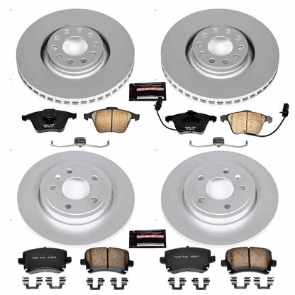 PowerStop Power Stop 05-09 Audi A4 Front & Rear Z23 Evolution Sport Coated Brake Kit CRK4065