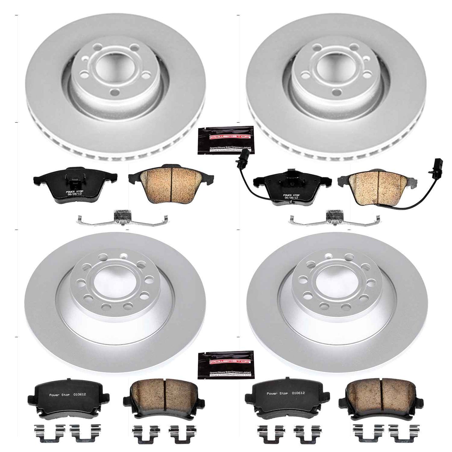 PowerStop Power Stop 05-11 Audi A6 Front & Rear Z23 Evolution Sport Coated Brake Kit CRK4066
