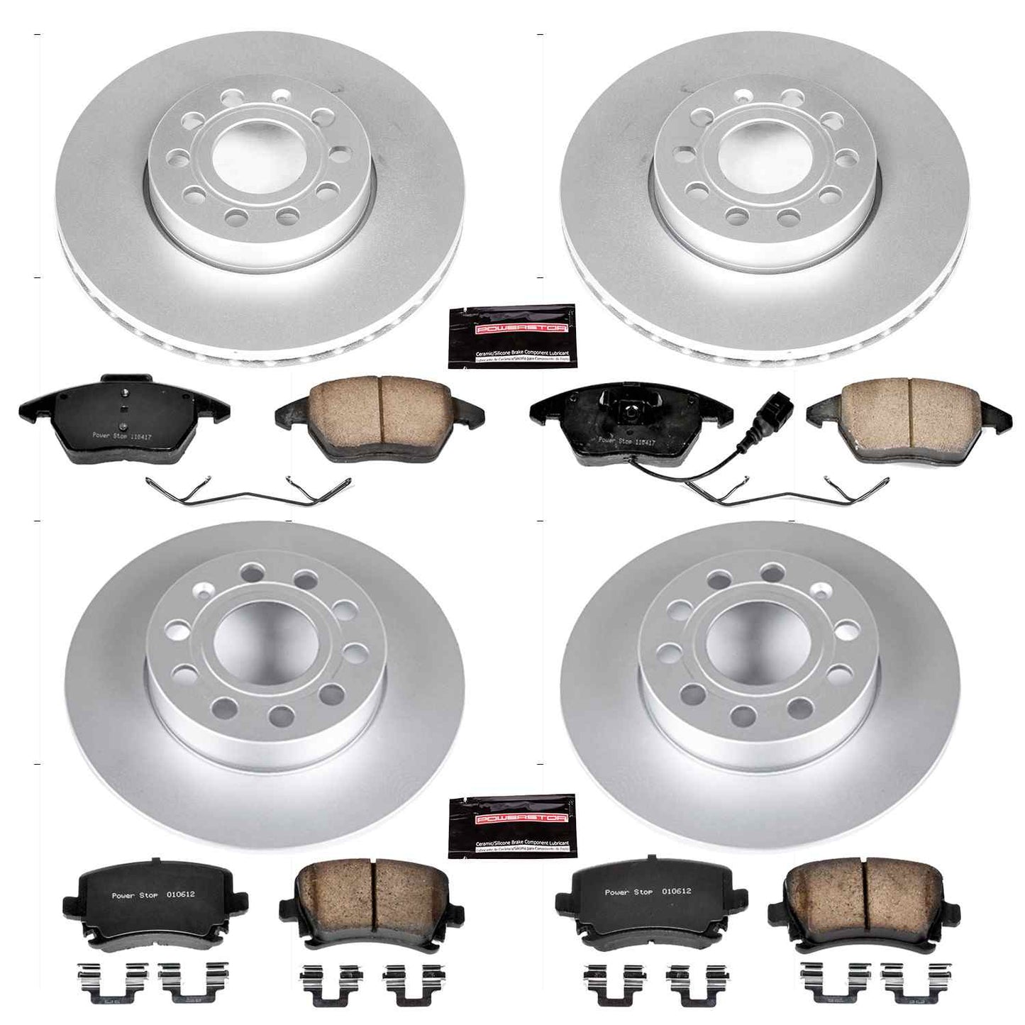 PowerStop Power Stop 05-10 Volkswagen Jetta Front & Rear Z23 Evolution Sport Coated Brake Kit CRK4068