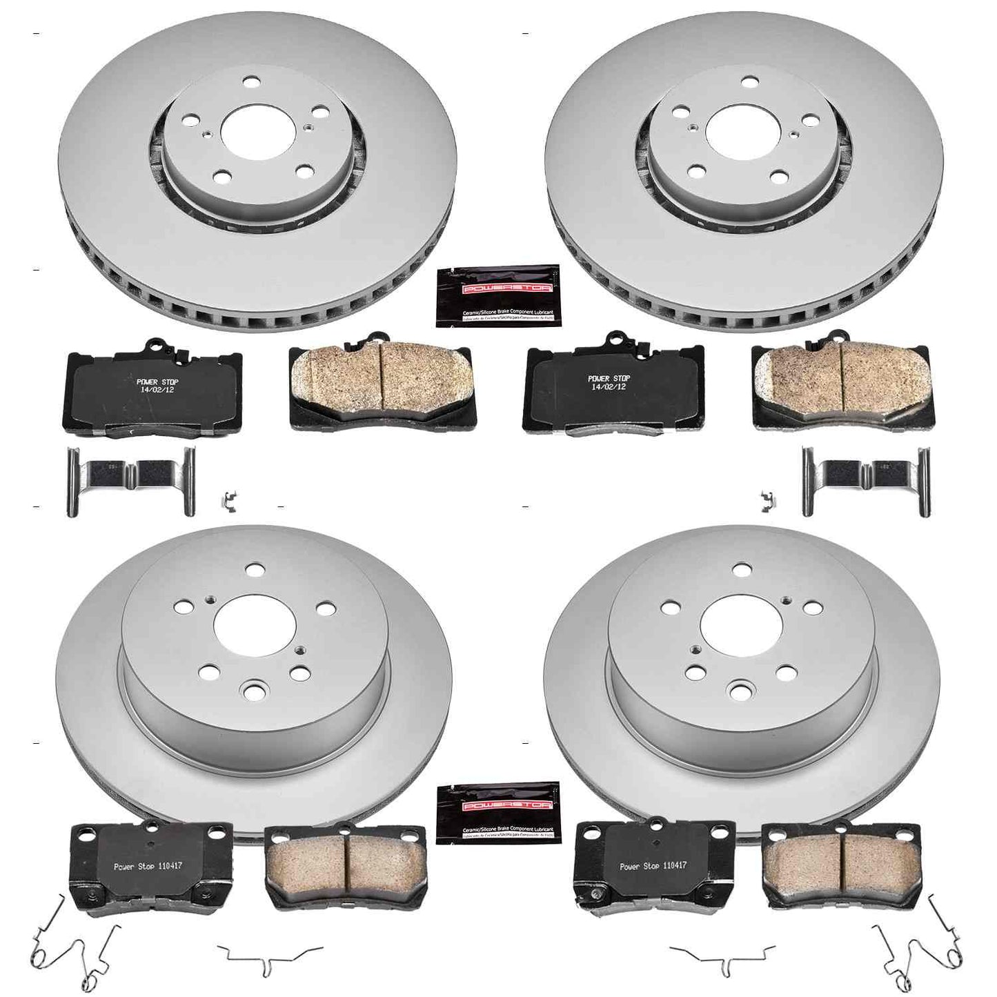 PowerStop Power Stop 07-11 Lexus GS350 Front & Rear Z17 Evolution Geomet Coated Brake Kit CRK4070