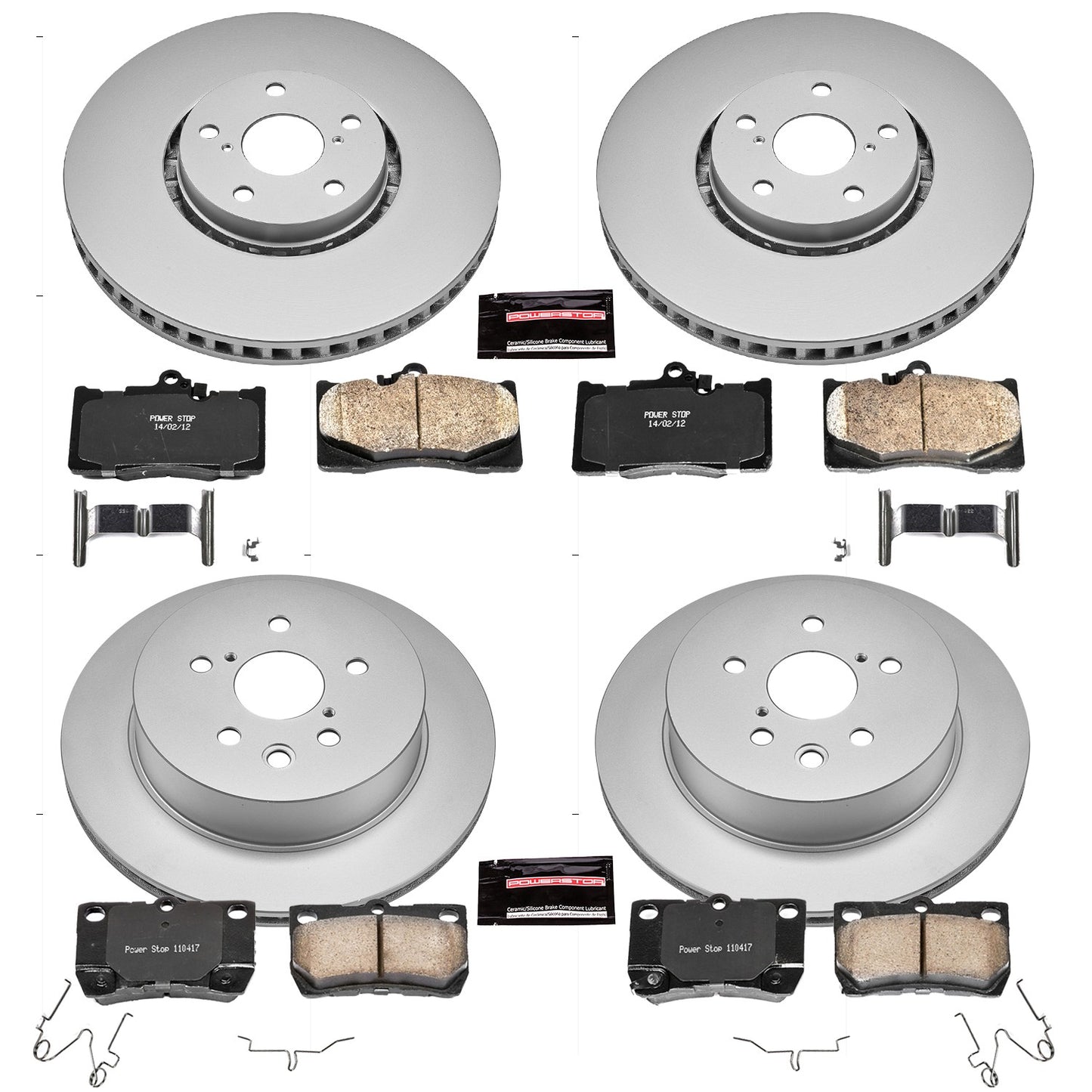 PowerStop Power Stop 07-11 Lexus GS350 Front & Rear Z17 Evolution Geomet Coated Brake Kit CRK4070