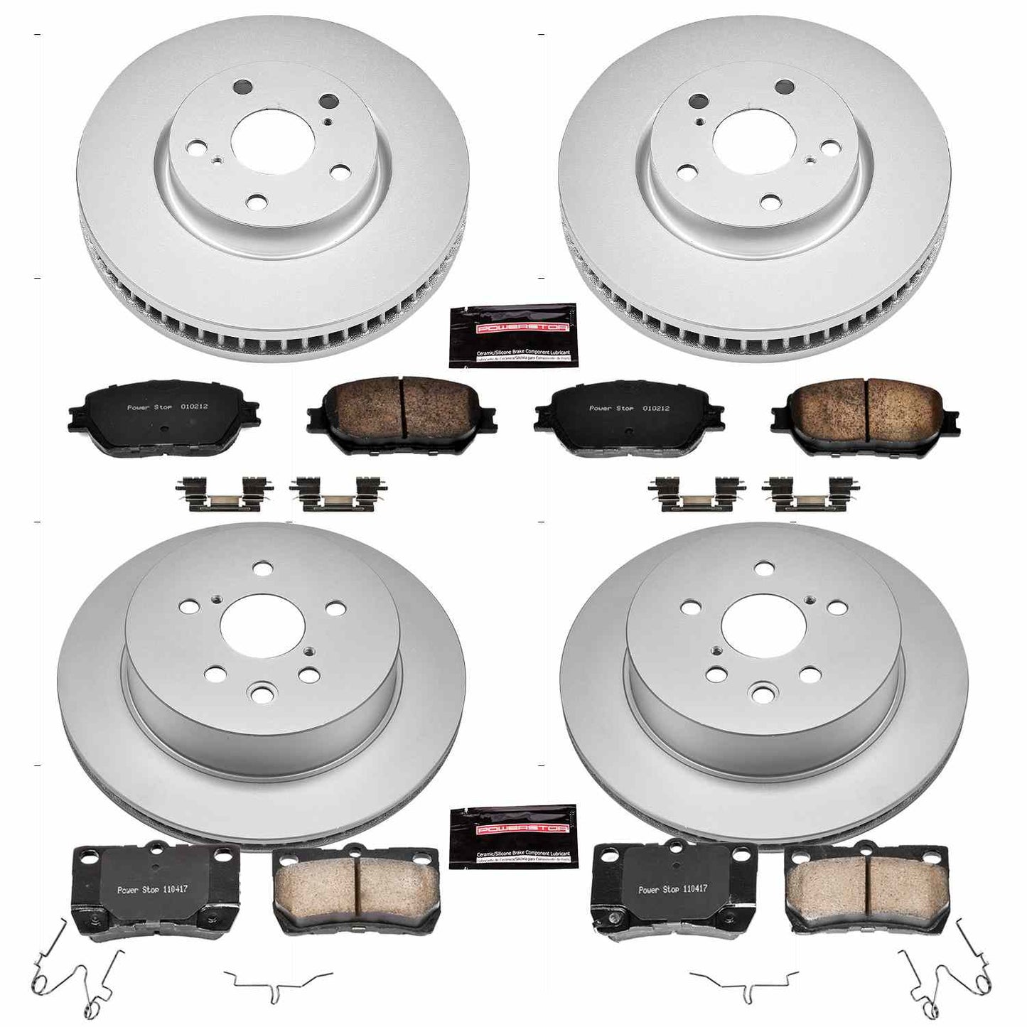 PowerStop Power Stop 2006 Lexus GS300 Front & Rear Z17 Evolution Geomet Coated Brake Kit CRK4072