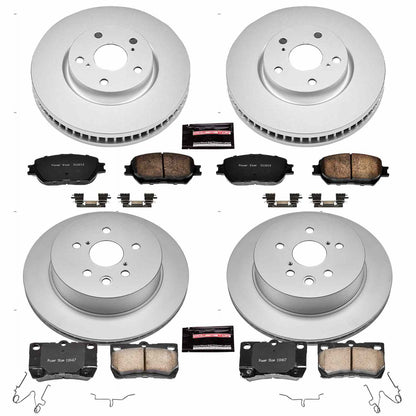 PowerStop Power Stop 2006 Lexus GS300 Front & Rear Z17 Evolution Geomet Coated Brake Kit CRK4072